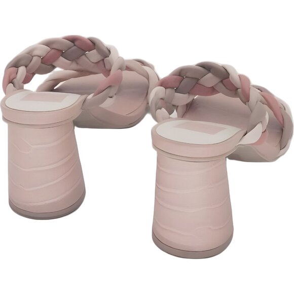 Dolce Vita Pink Rose Multi Braided Heels Size 7M Fast Shipping - Picture 3 of 6